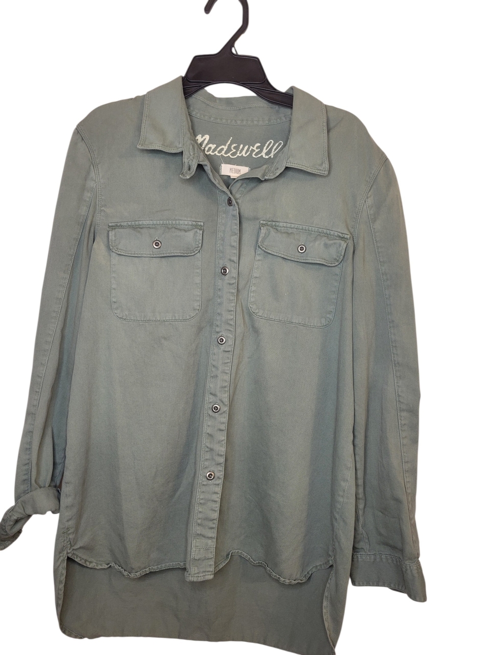 Madewell Light Sage Button-Up Shirt